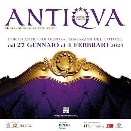Locandina ufficiale di Antiqua Genova 2024, XXXIII edizione