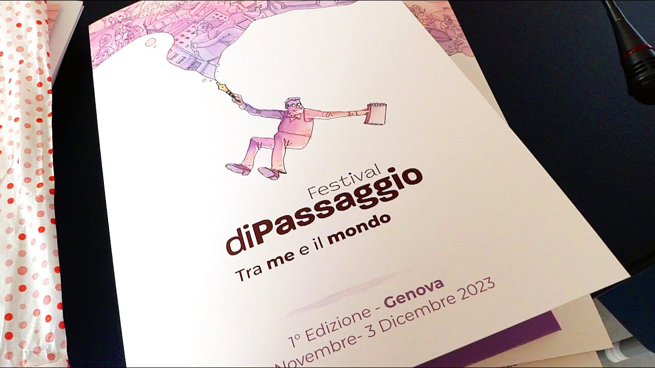 La locandina della prima edizione del Festival diPassaggio, “Tra me e il mondo”, Genova, novembre – 3 dicembre 2023